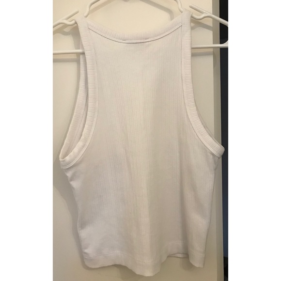 Zara- White Ribbed Tank Top - Picture 3 of 3